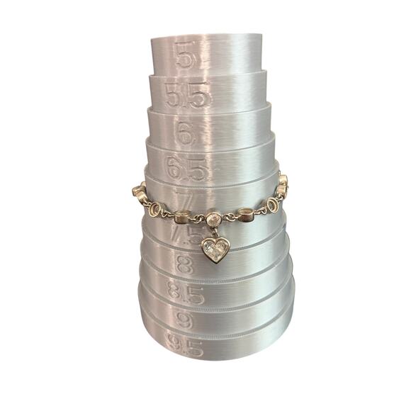 Sterling Silver 925 CZ Bezel Toggle Bracelet w/ Heart Charm Minimalist Jewelry - Picture 5 of 5